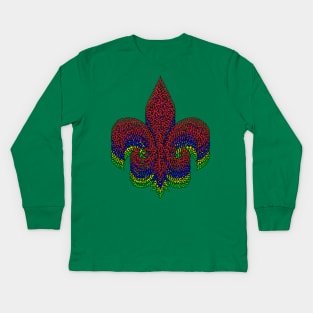 Fleur De Lis Kids Long Sleeve T-Shirt